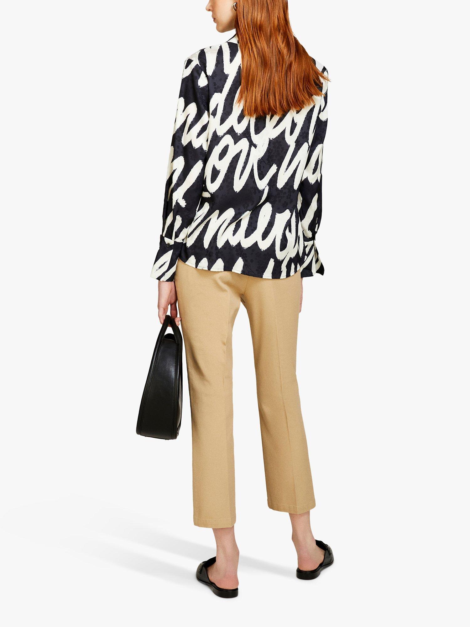 Product image 2 of 5, which shows SISLEY Cropped Trousers, Beige, 10