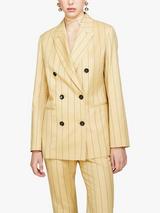 Reiss Atelier Lina Double Breasted Jacket, Grey
