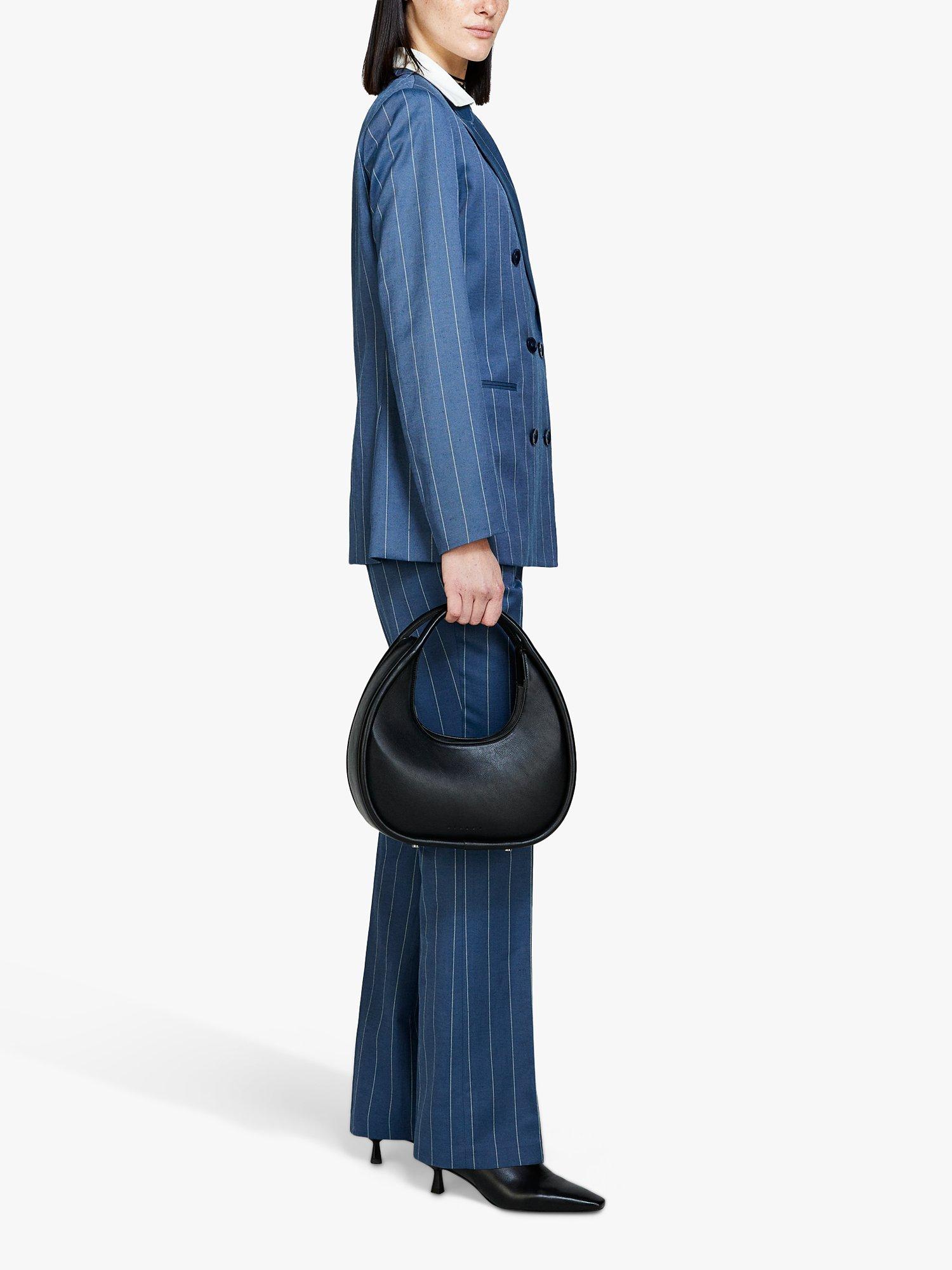 SISLEY Yarn-Dyed Twill Stripe Blazer , Blue, 10