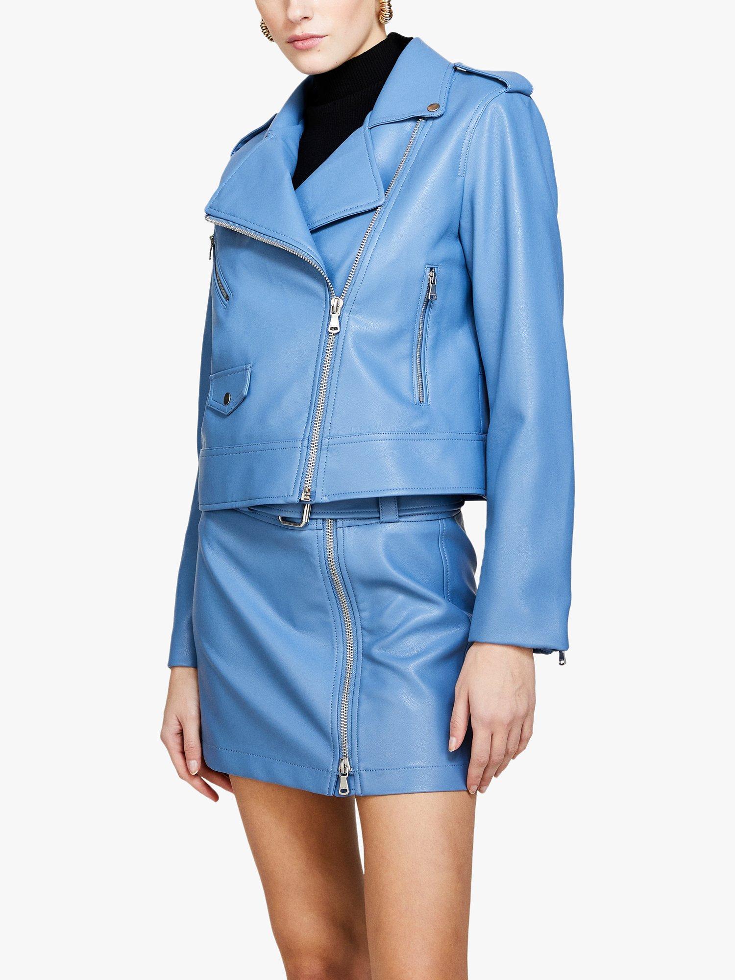 Product image 1 of 5, which shows SISLEY Padded Biker Jacket, Blue, 10