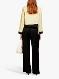 SISLEY Bouclé Wool Jacket, Light Yellow/Black