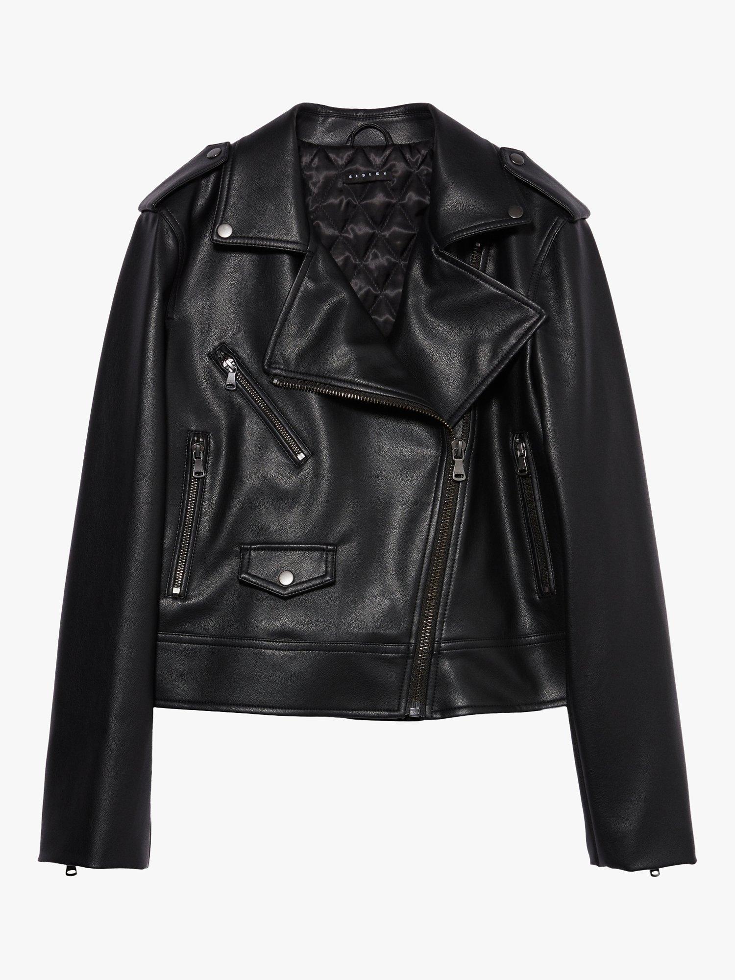 Product image 5 of 5, which shows SISLEY Padded Biker Jacket, Black, 8