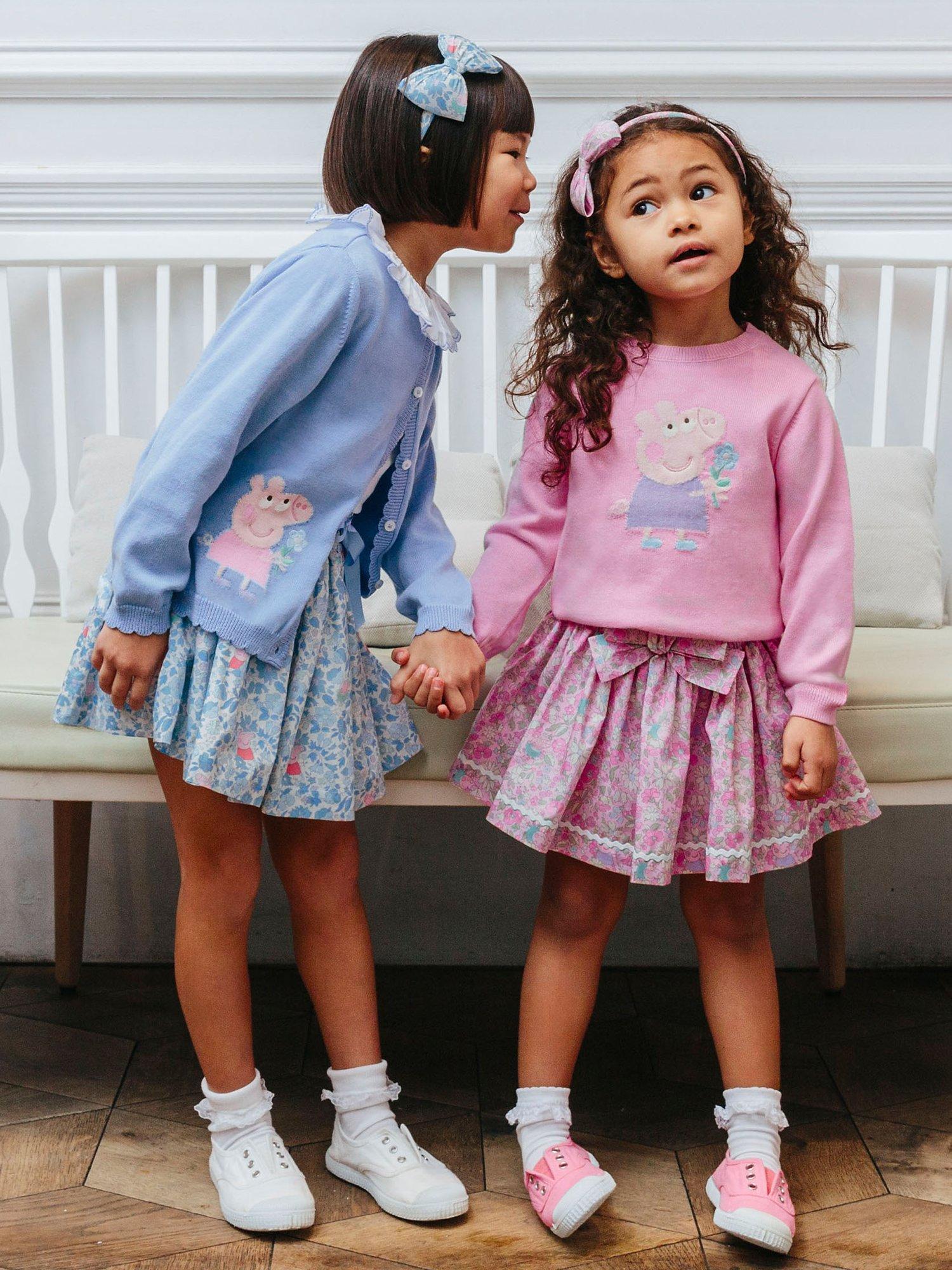 Product image 4 of 5, which shows Trotters Kids' Peppa Pig Knitted Jumper, Pink, 12 months