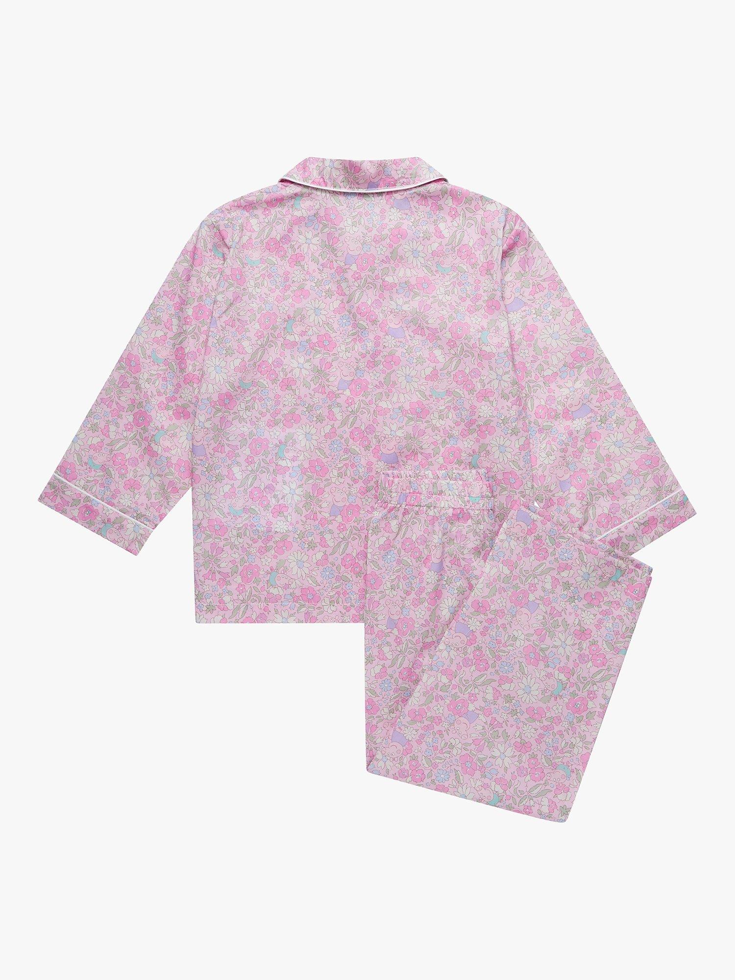 Product image 2 of 4, which shows Trotters Kids' Peppa Pig Pyjamas, Pink Meadow, 12-24 months