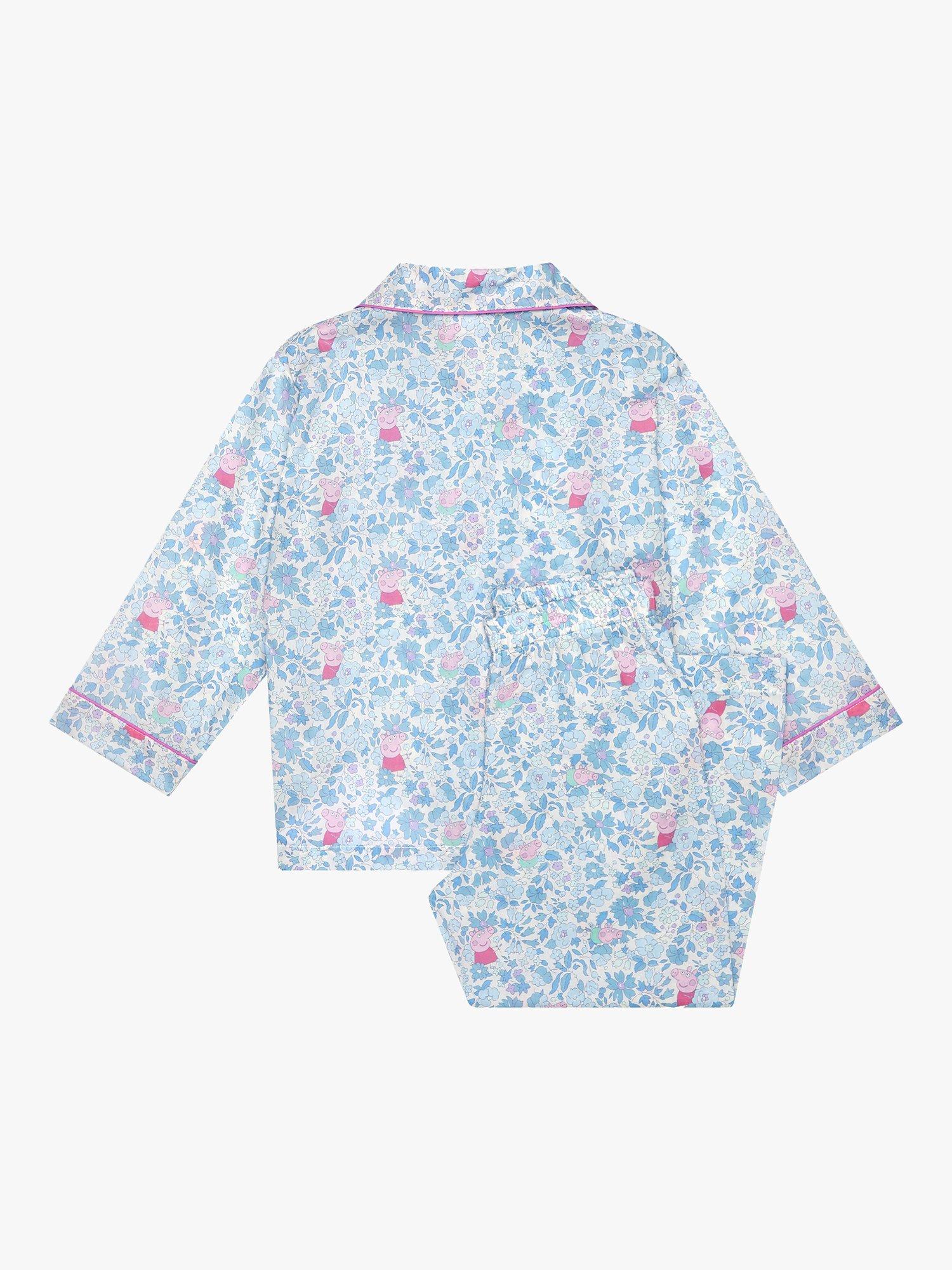 Product image 2 of 4, which shows Trotters Kids' Peppa Pig Pyjamas, Blue Meadow, 12-24 months