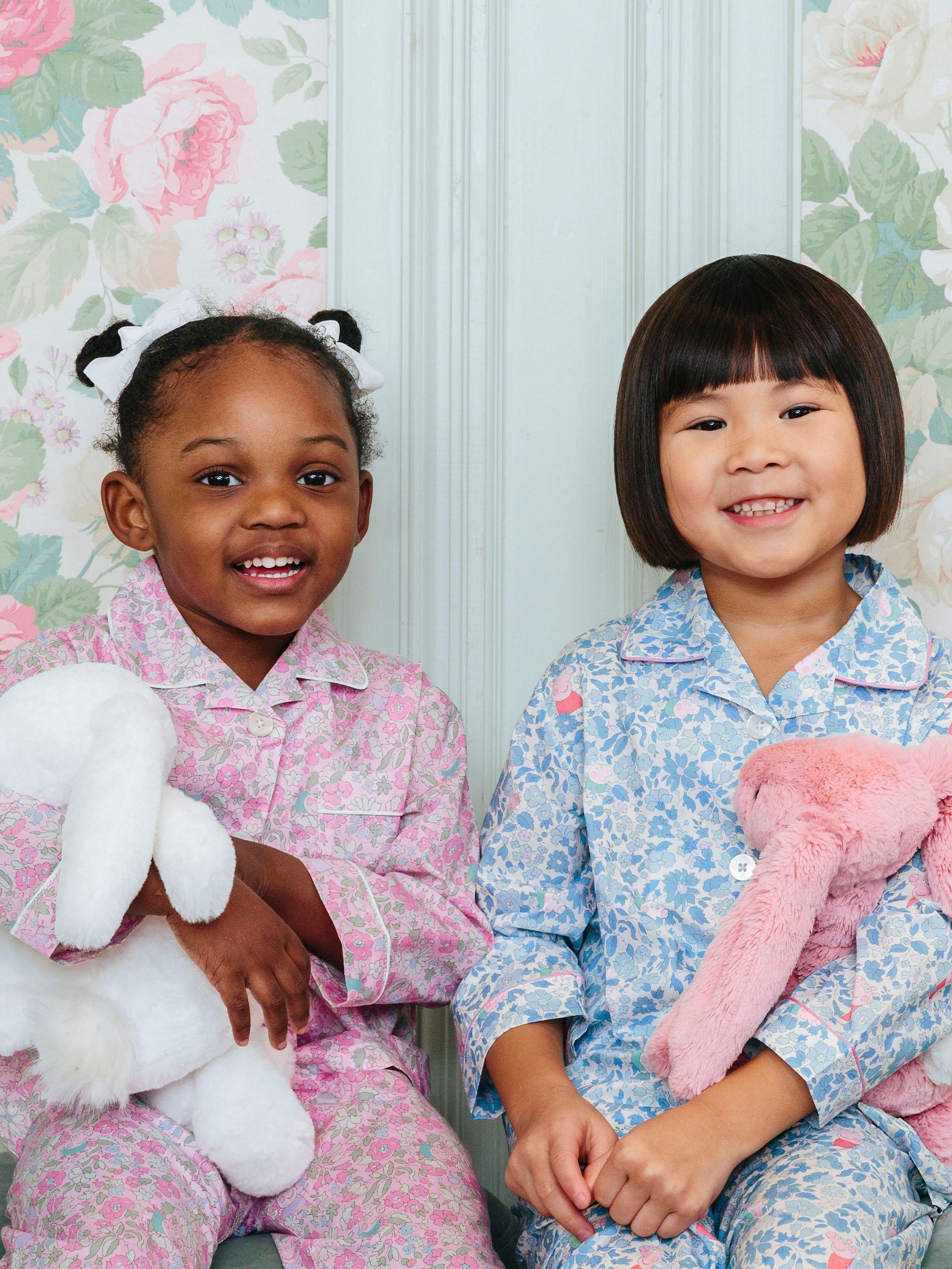Product image 3 of 4, which shows Trotters Kids' Peppa Pig Pyjamas, Blue Meadow, 12-24 months