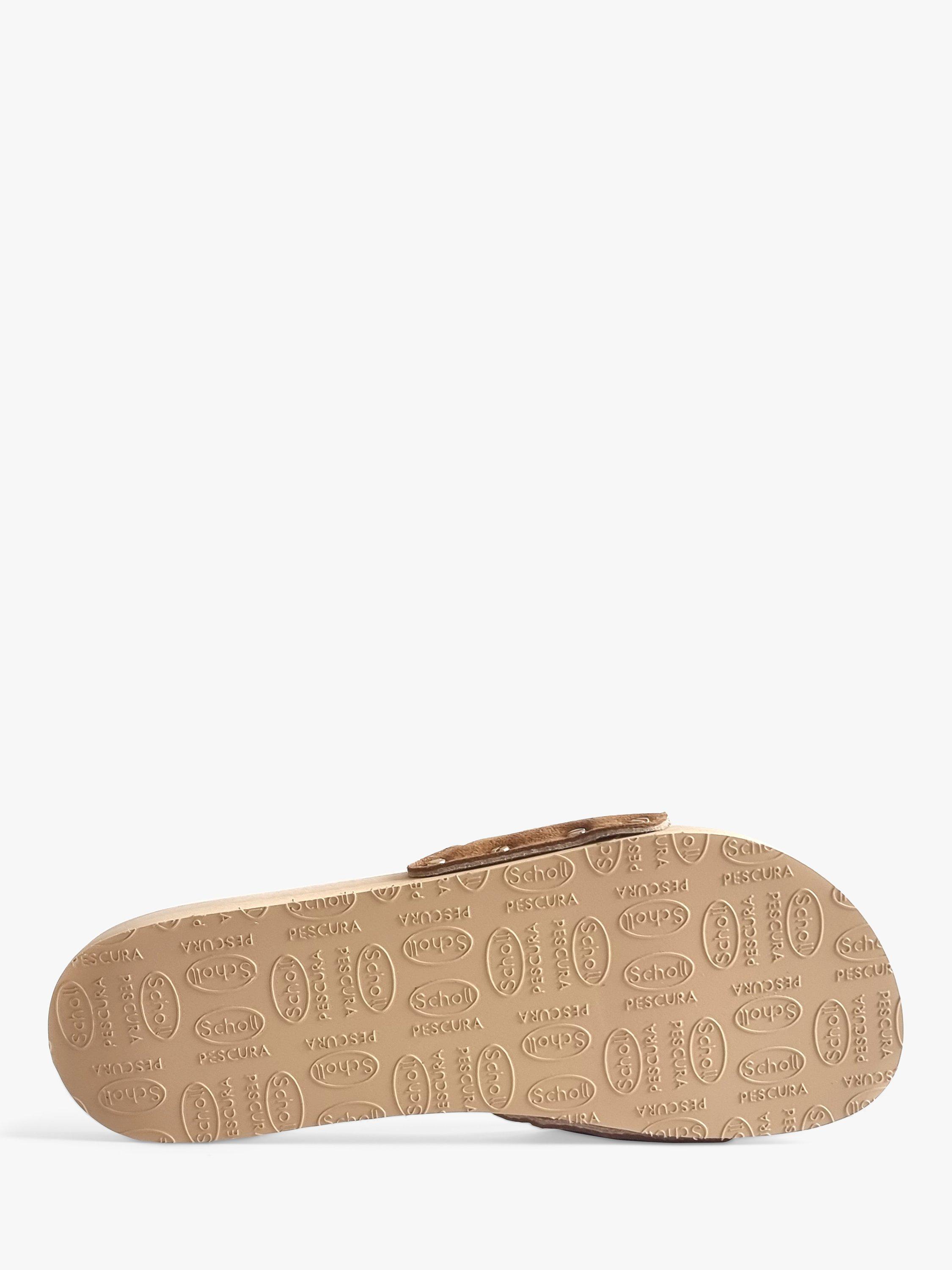 Product image 2 of 6, which shows Scholl Pescura Suede Sandals, Cognac, EU41