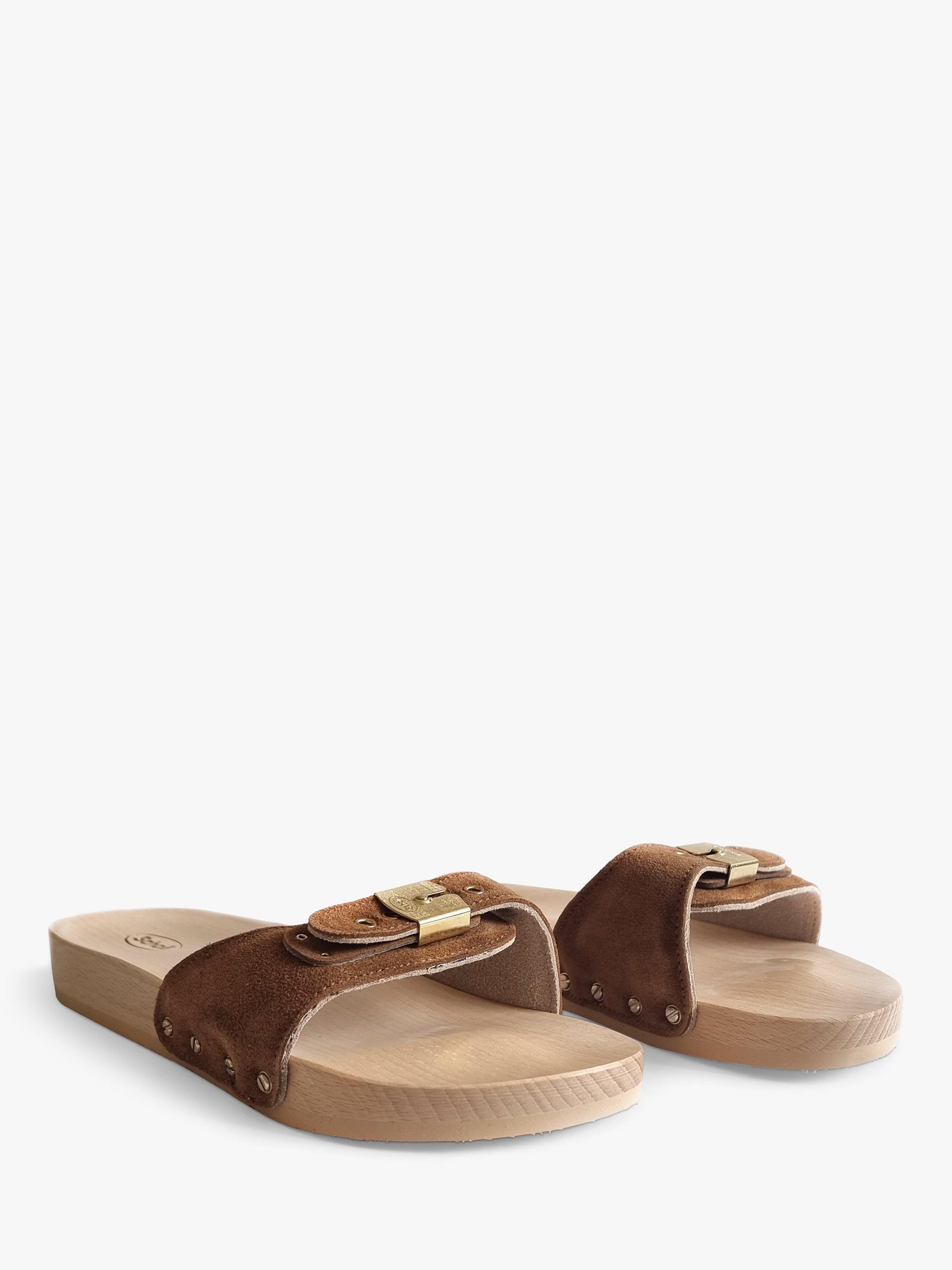 Product image 3 of 6, which shows Scholl Pescura Suede Sandals, Cognac, EU41