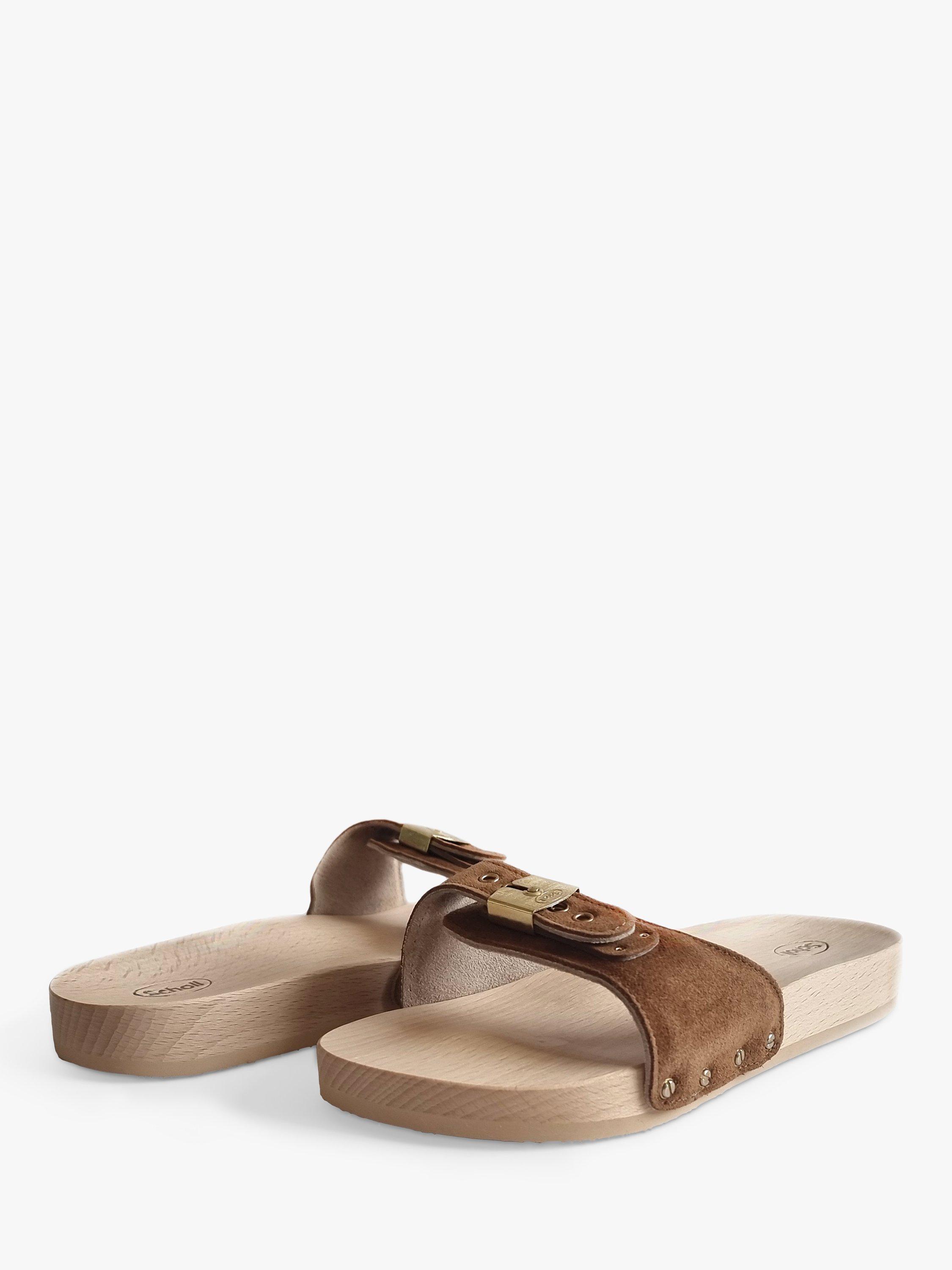 Product image 4 of 6, which shows Scholl Pescura Suede Sandals, Cognac, EU41