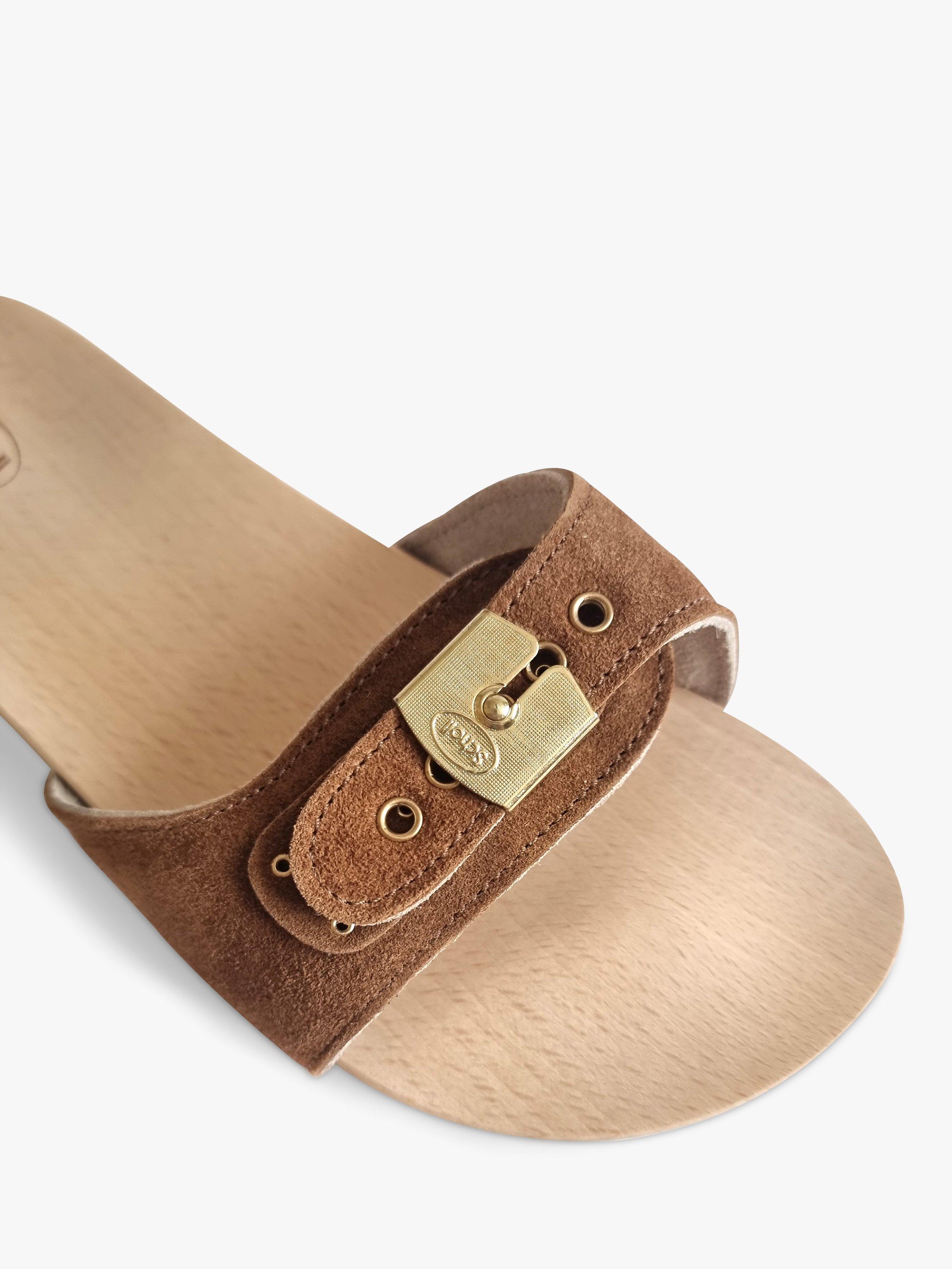 Product image 5 of 6, which shows Scholl Pescura Suede Sandals, Cognac, EU41