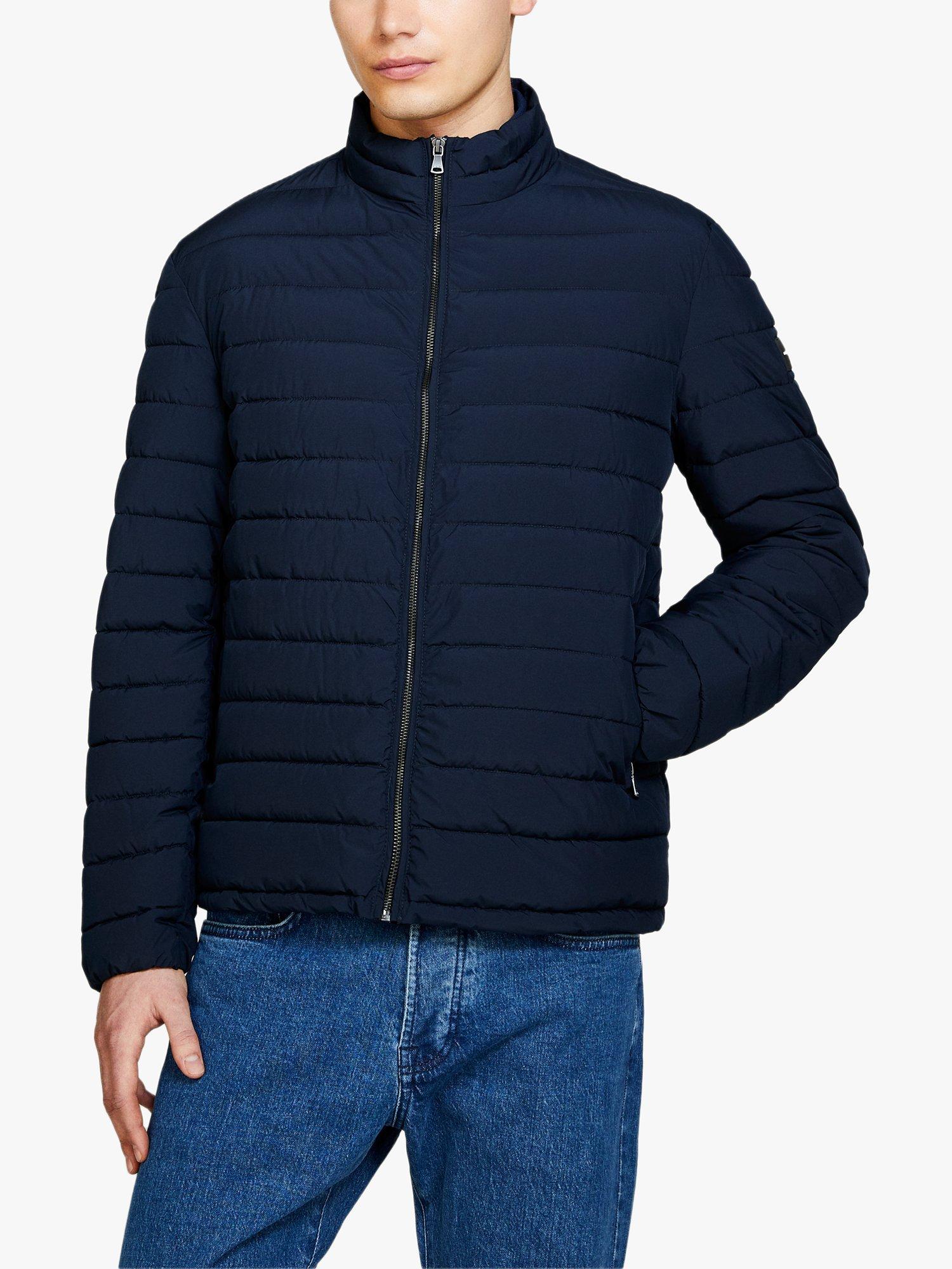 Mens slim fit quilted jacket best sale