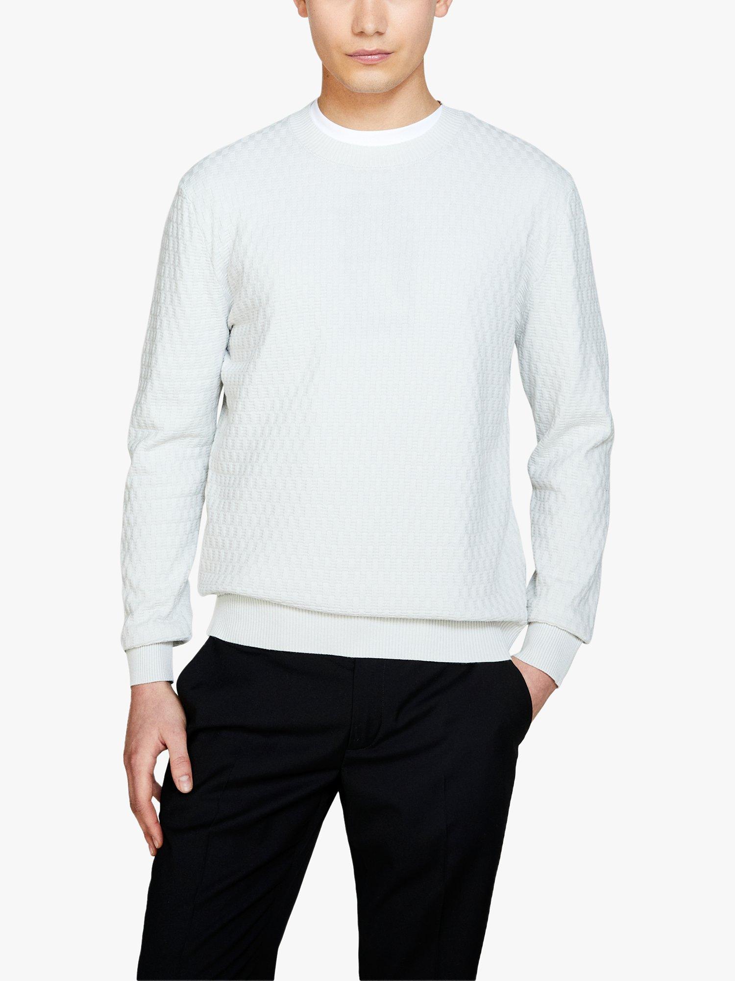 SISLEY Regular Fit Ribbed Jumper, Dove Grey