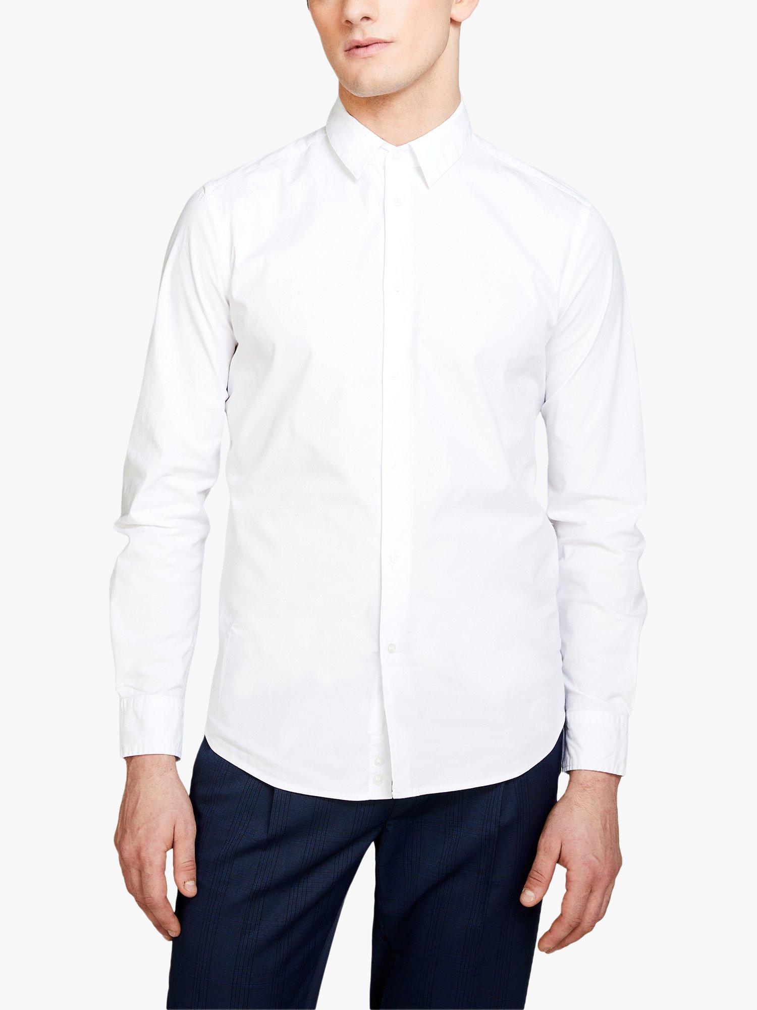 Product image 1 of 3, which shows SISLEY Slim Fit Long Sleeve Shirt, White, 17.5