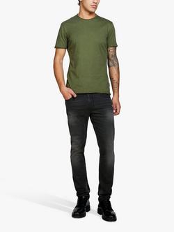 SISLEY Solid Coloured Raw Cut T-Shirt - view 2, Green