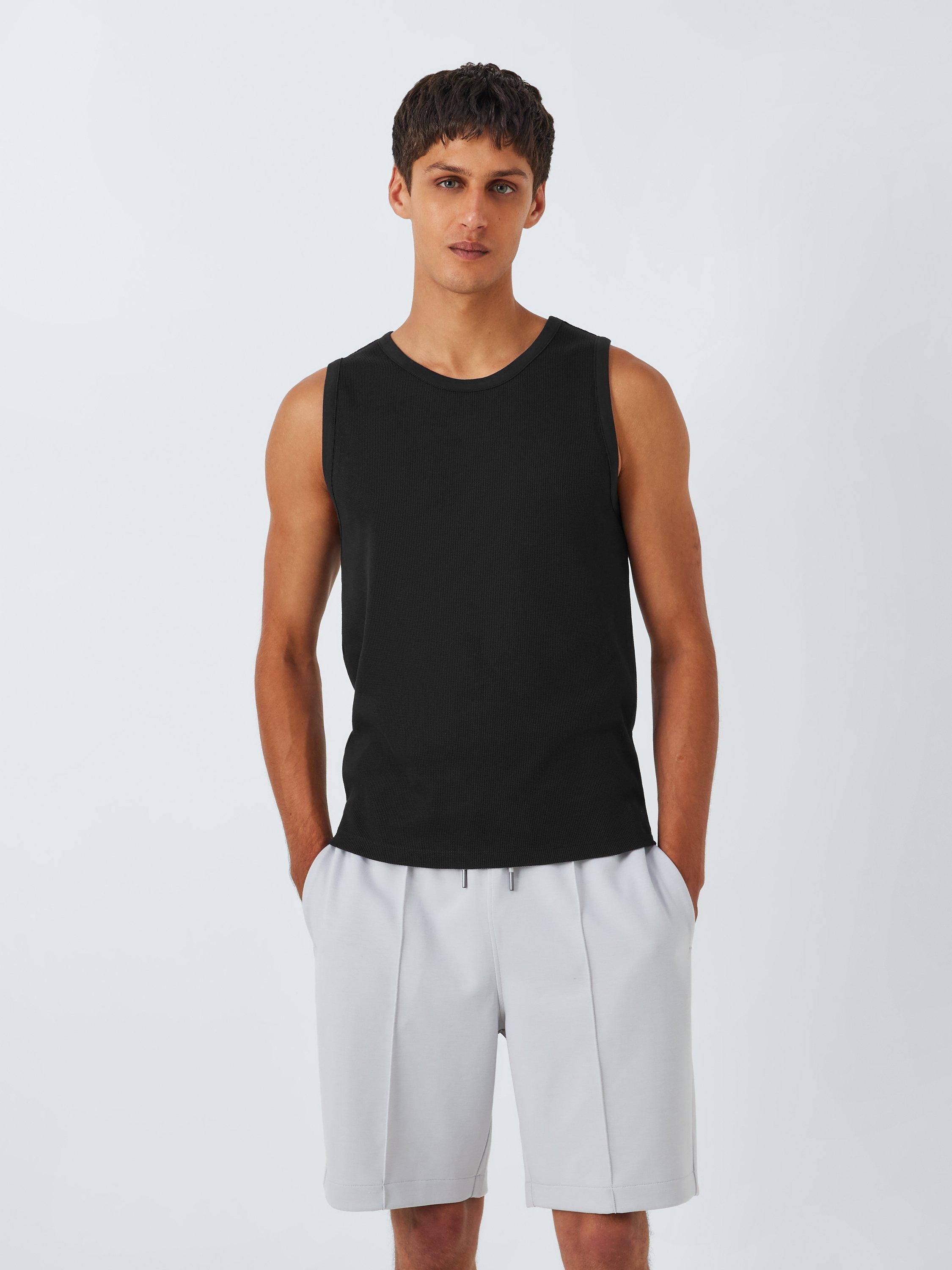 Kin Waffle Jersey Vest Top, Black