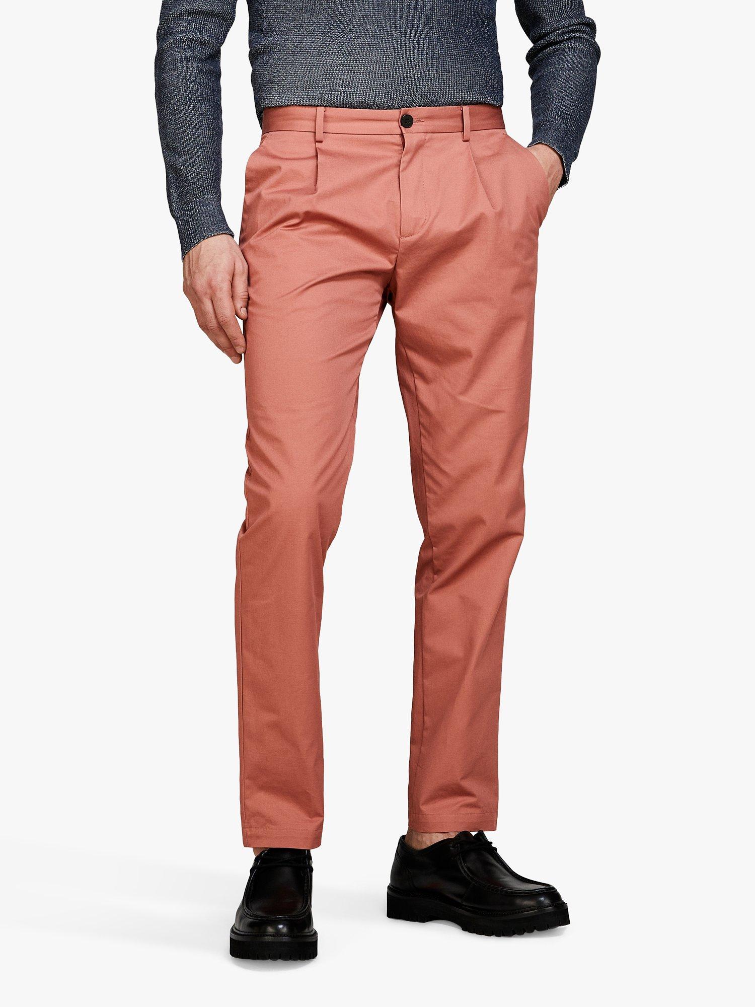 Product image 1 of 4, which shows SISLEY Slim Comfort Fit Trousers, Pink, 32