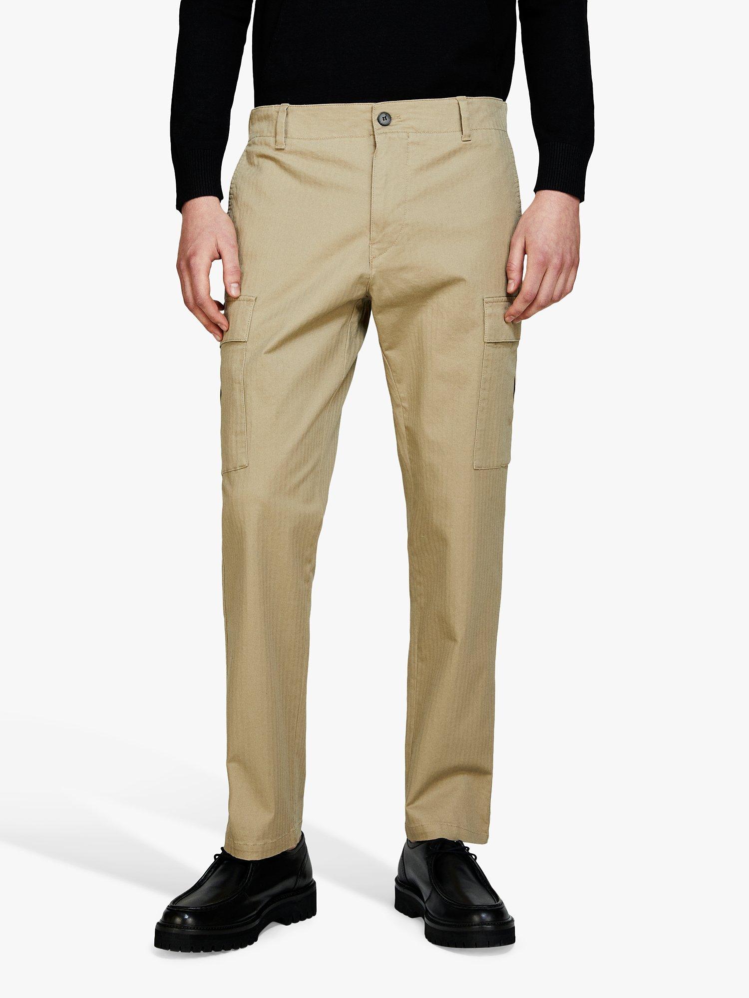 Product image 1 of 3, which shows SISLEY Slim Comfort Fit Stretch Trousers, Brown, 30