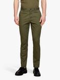 SISLEY Printed Cotton Gabardine Chinos, Green