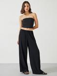 HUSH Lyra Tie Waist Wide Leg Trousers