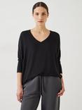 HUSH Gillian V Neck Longline Jersey Top