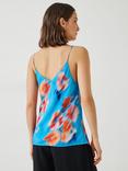 HUSH Scarlett Blurred Floral Print Cami, Blue/Multi