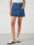 HUSH Saachi Denim Mini Skirt, Mid Authentic Wash