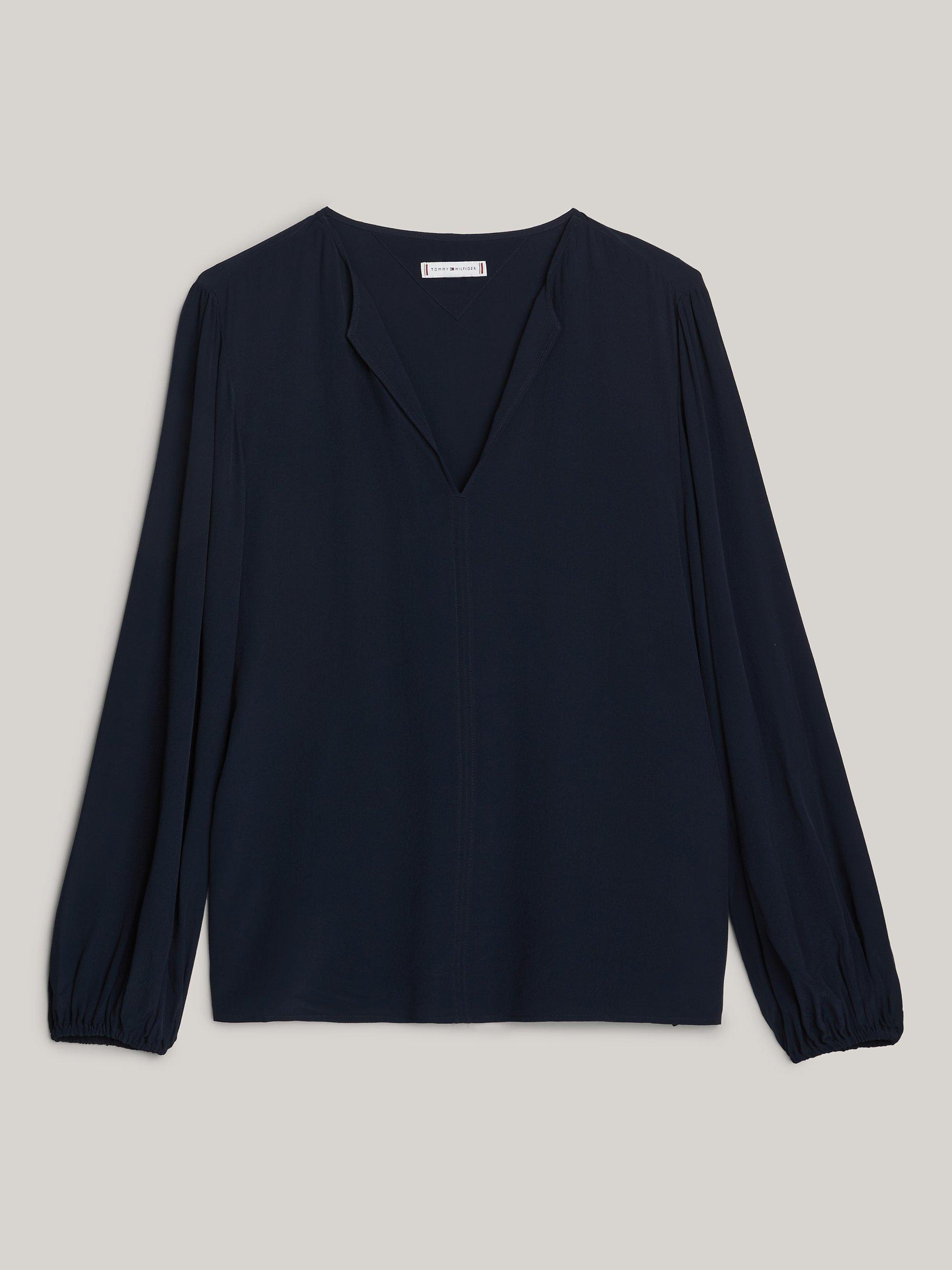 Tommy Hilfiger Adaptive V-Neck Blouse, Desert Sky