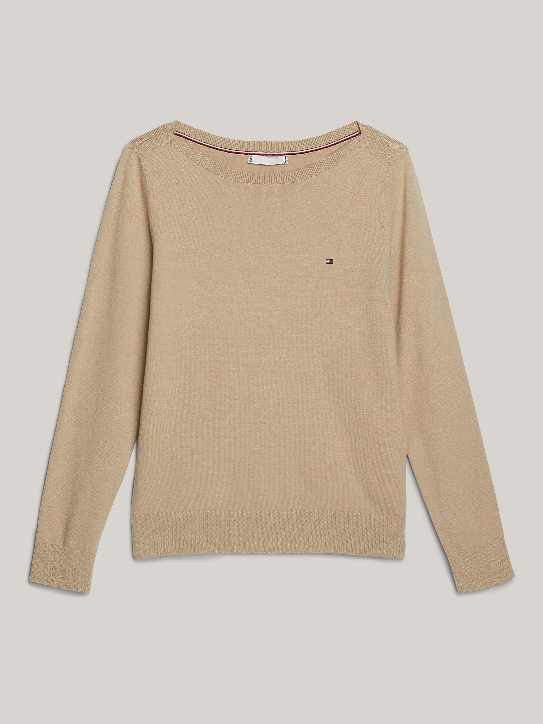 Tommy Hilfiger Adaptive Organic Cotton Blend Jumper, Beige