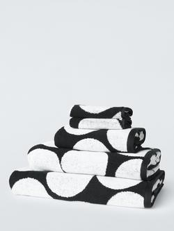 John Lewis Domino Towels, Black