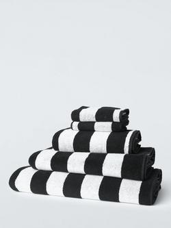 John Lewis Stripe Towels, Black
