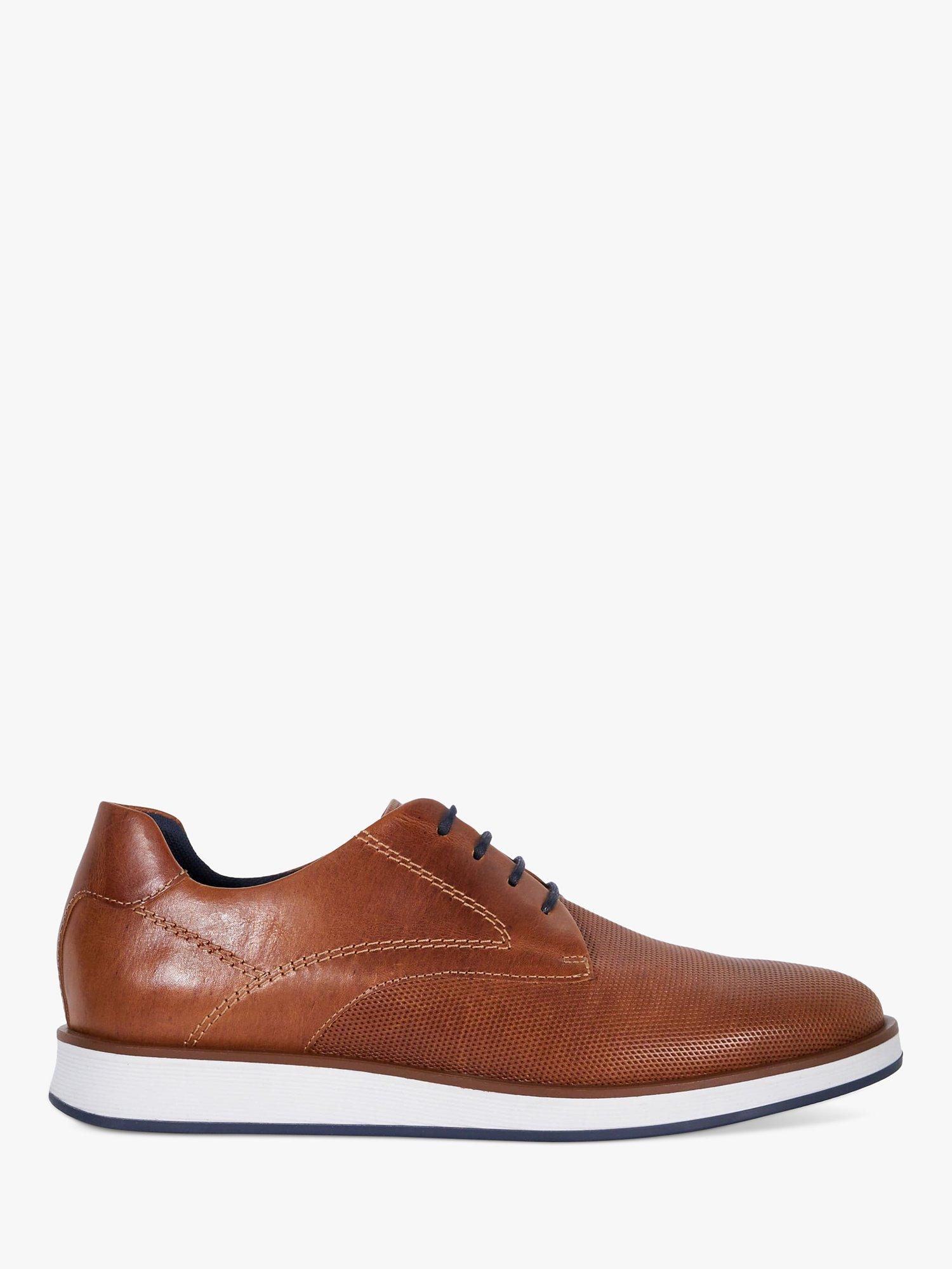 Product image 1 of 6, which shows Dune Beko Perforated Leather Gibson Shoes, Tan, 6