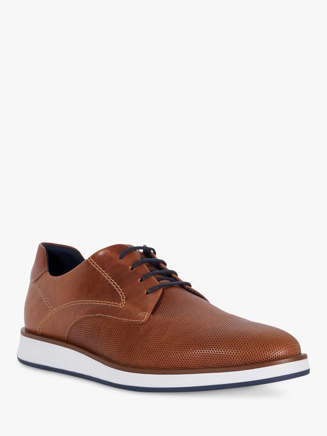 Product image 2 of 6, which shows Dune Beko Perforated Leather Gibson Shoes, Tan, 6