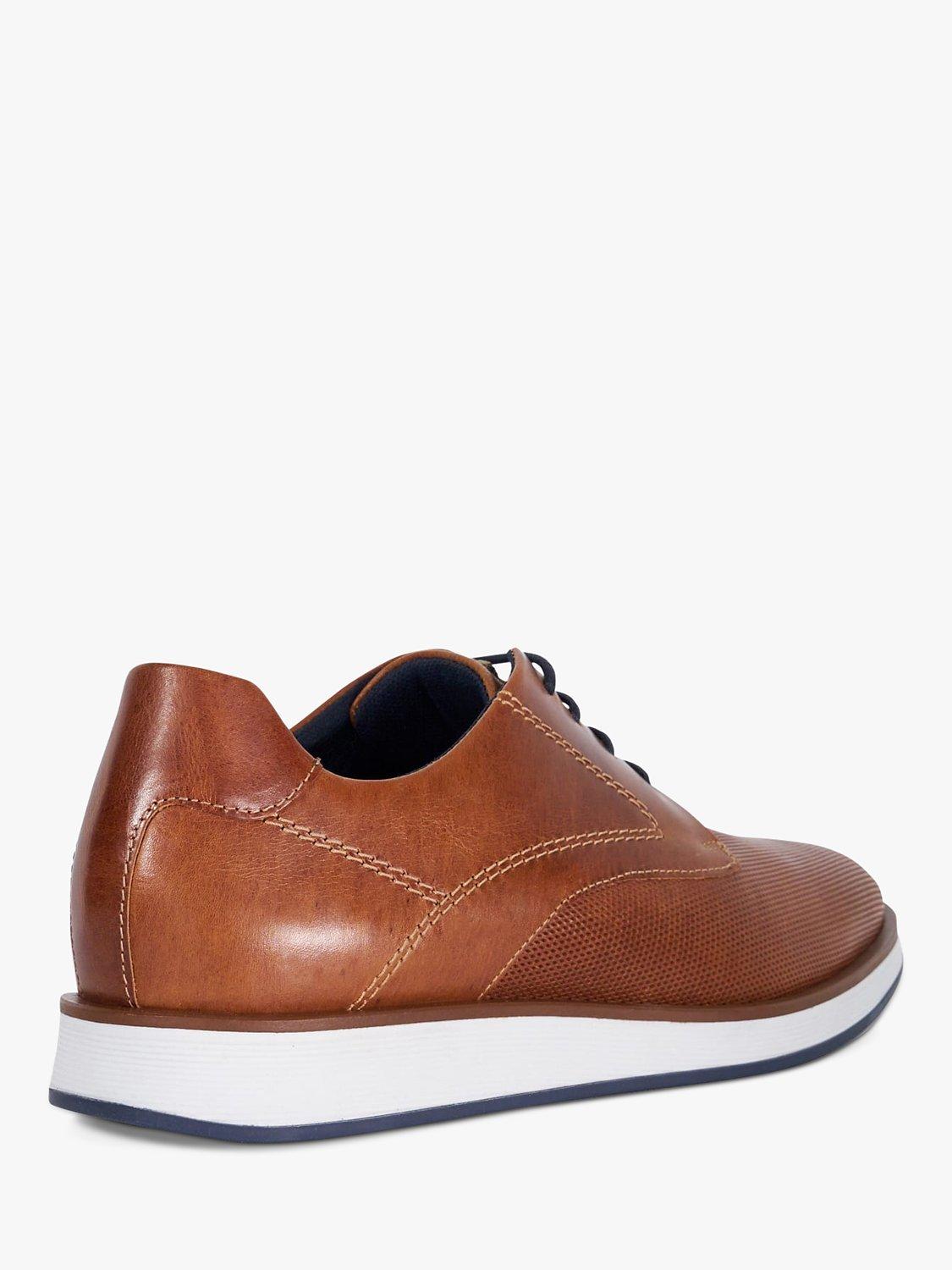 Product image 3 of 6, which shows Dune Beko Perforated Leather Gibson Shoes, Tan, 6