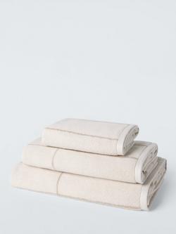 John Lewis Connect Check Towels, Putty