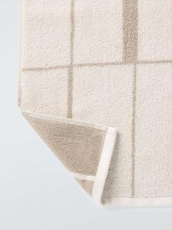 John Lewis Connect Check Towels - view 2, Putty