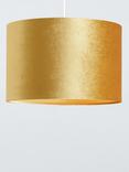 John Lewis Jenny Velvet Cylinder Lampshade, Ochre