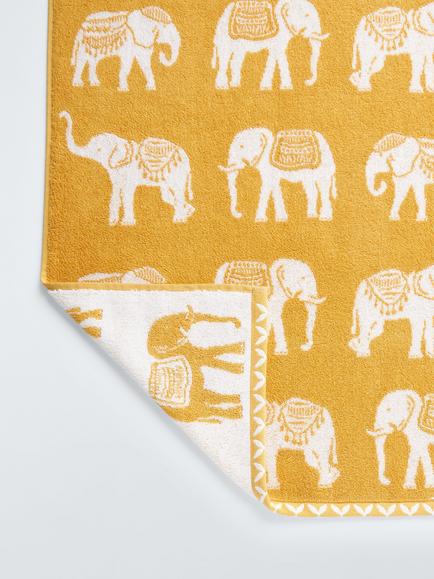 John Lewis Elephant Safari Towels - view 2, Yellow