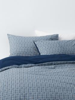 John Lewis Rusa Reversible Duvet Cover Set, Blue/Multi