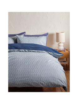 John Lewis Rusa Reversible Duvet Cover Set, Blue/Multi