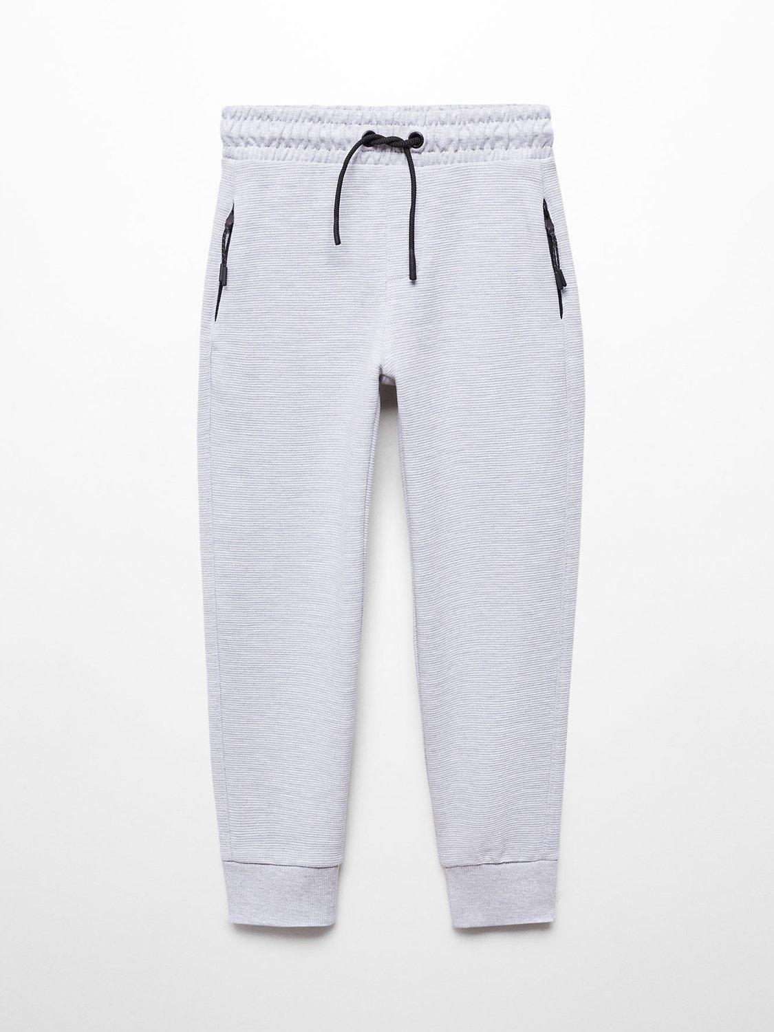Mango Kids' Otto Jogger Style Trousers, Medium Grey