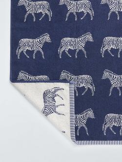 John Lewis Zebra Towels - view 2, Navy