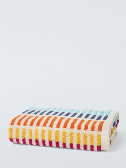 John Lewis Multi Stripe Towels, Rainbow