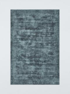 John Lewis Sheer TENCEL™ Plain Rug, Blue, L180 x W120cm