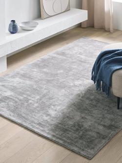 John Lewis Sheer TENCEL™ Plain Rug - view 2, Taupe