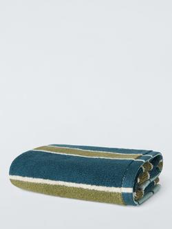 John Lewis Reversible Stripe Towels, Green