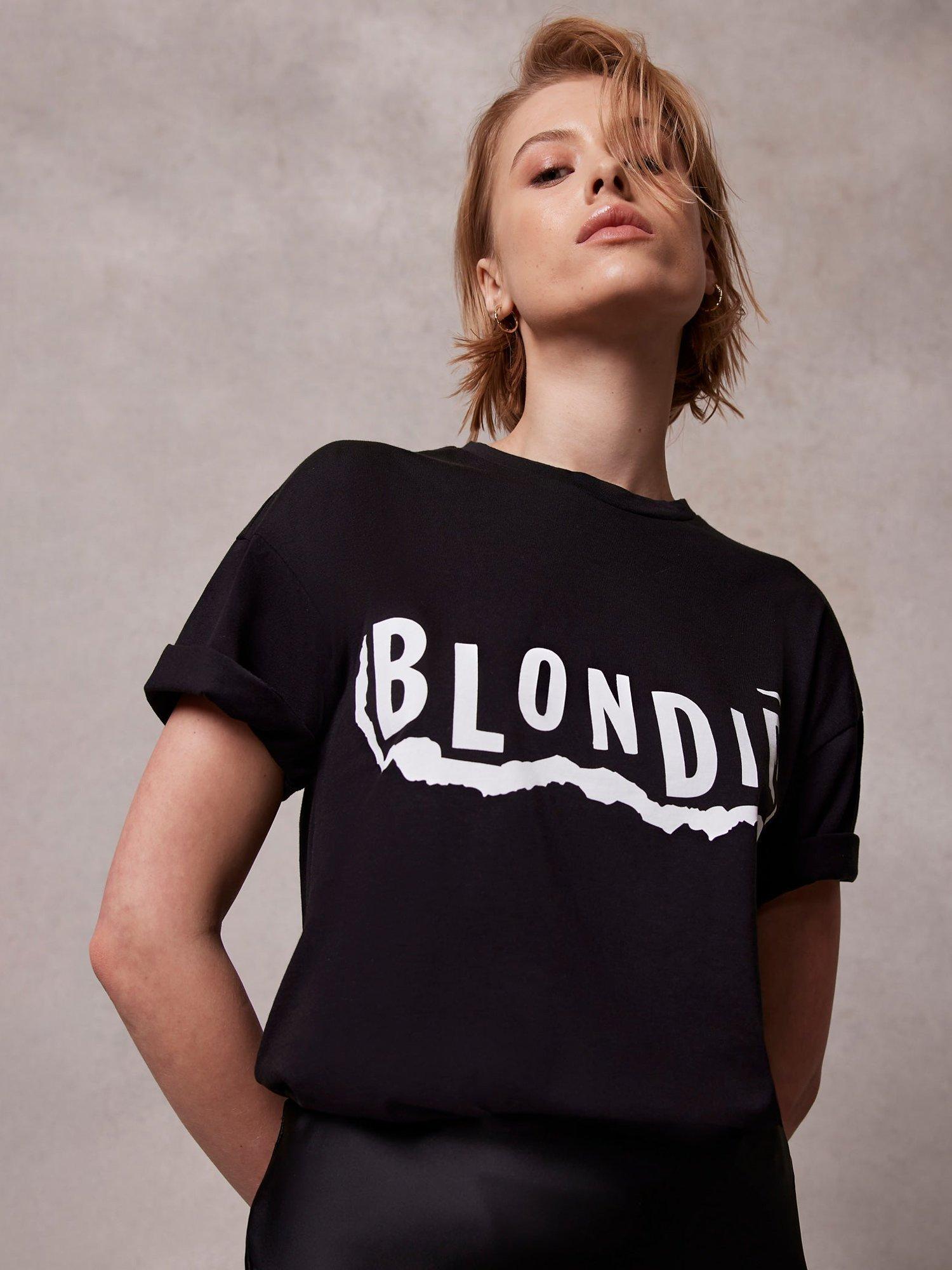 Mint Velvet Blondie Slogan T-Shirt, Black