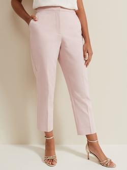 Phase Eight Petite Ulrica Cropped Suit Trousers, Antique Rose, Antique Rose