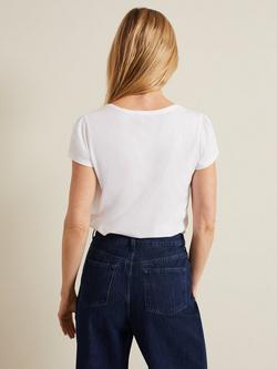 Phase Eight Bella Cotton T-Shirt, White - view 2, White