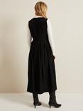 Phase Eight Nala Pleated Midi Dress, Black