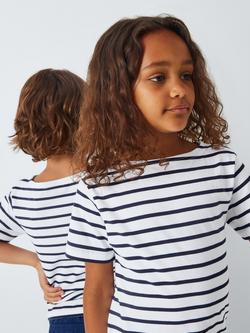 Armor Lux Kids' Short Sleeve Stripe T-Shirt - view 2, White
